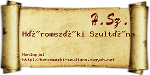 Háromszéki Szultána névjegykártya